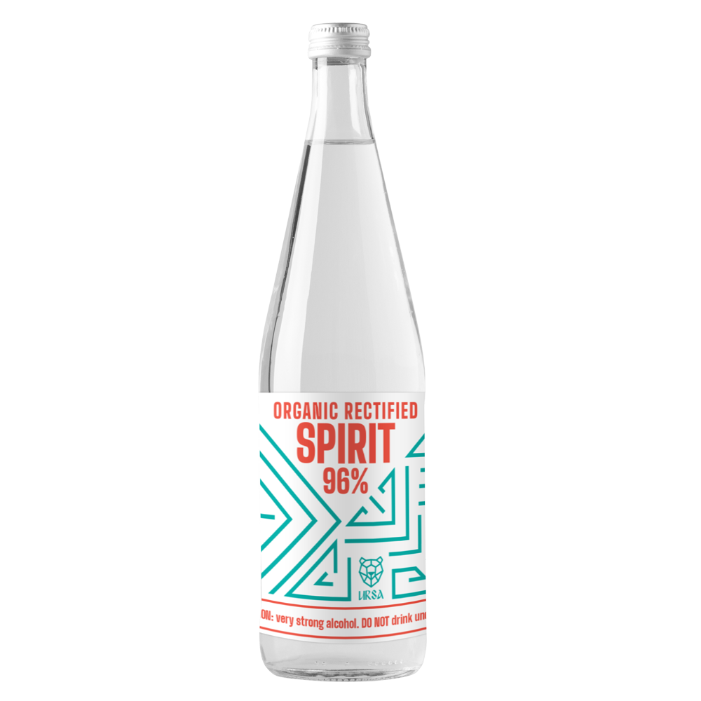 URSA Rectified Organic Spirit 192 proof 96% ABV culinary alcohol